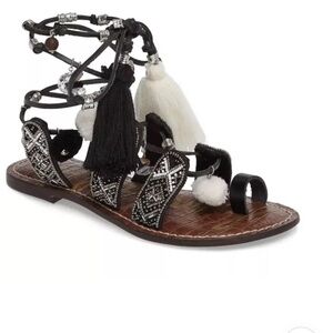 Sam Edelman Gem Silver Multi Leather Gladiator